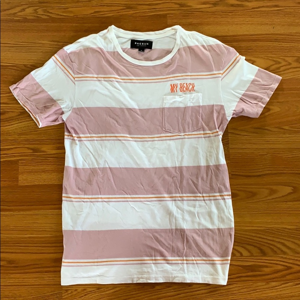 Striped PacSun graphic tee